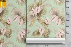 Tropical leaves nature pattern wallpaper.