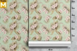 Tropical Nature Leaves Vintage Wallpaper