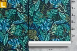 Carta da Parati foglie tropicali natura pattern.