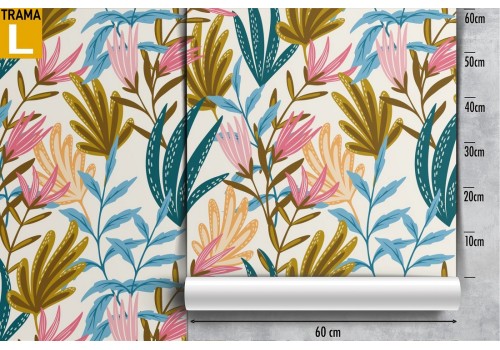 Tropical leaves nature pattern wallpaper. 2