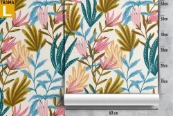 Tropical leaves nature pattern wallpaper.