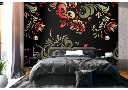 Tropical leaves nature pattern wallpaper.