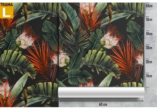 Tropical leaves wallpaper modern pattern. 2