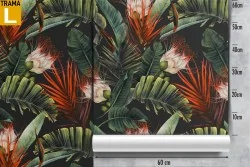 Tropical leaves wallpaper modern pattern.