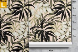 Carta da Parati foglie tropicali pattern natura.