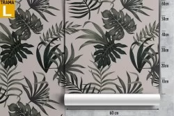 Carta da Parati foglie tropicali pattern natura.