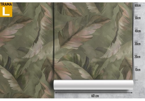 Carta da Parati foglie verdi natura pattern. 2