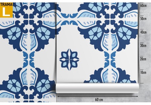 Carta da Parati mattonelle geometriche vintage pattern. 2