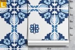 Vintage geometric tile wallpaper pattern.