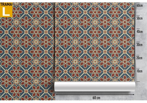 Vintage geometric tile wallpaper pattern. 2
