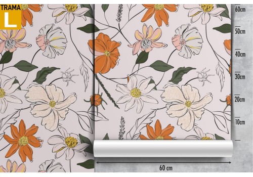 Natural flowers modern design wallpaper. 2