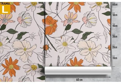 Natural flowers modern design wallpaper. 2