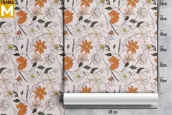 Carta da Parati Fiori Moderna Natura Stilizzata