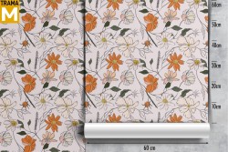 Modern Flowers Wallpaper Stylized Nature