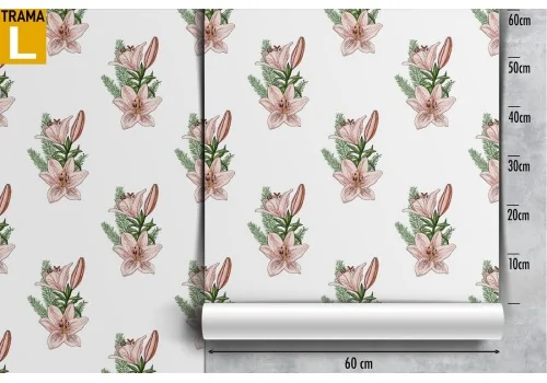 Carta da Parati natura pattern fiori rosa. 2