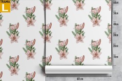 Nature wallpaper pink flowers pattern.
