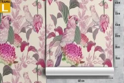 Nature wallpaper pink flowers pattern.