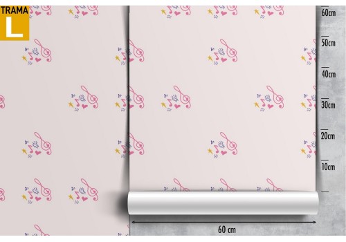 Musical notes wallpaper decoration for children. 2