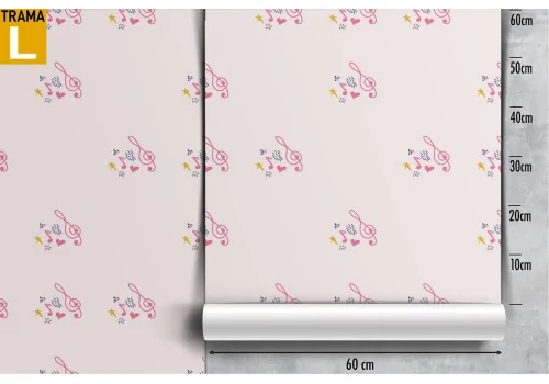Musical notes wallpaper decoration for children. 2