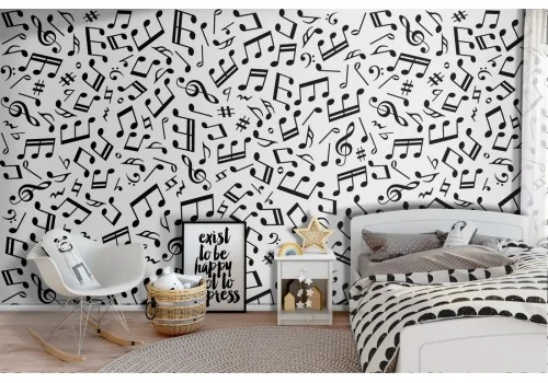Musical notes wallpaper children's decoration.476
