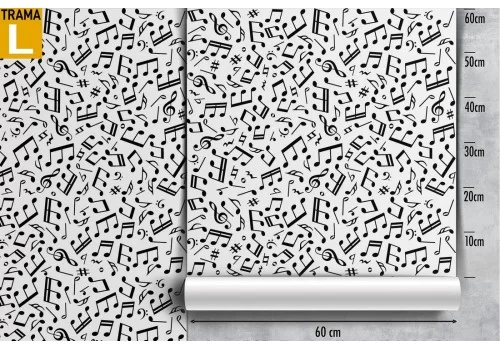 Carta da Parati note musicali decorazione bambini. 2