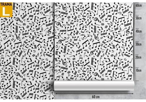 Musical notes wallpaper decoration for children. 2
