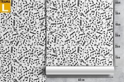 Musical notes wallpaper decoration for children.