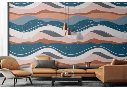 Vintage abstract wave wallpaper.477