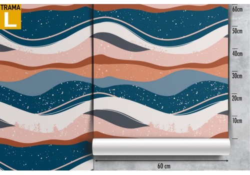 Vintage abstract wave wallpaper. 2