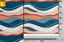 Vintage abstract wave wallpaper.
