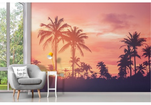 Tropical landscape wallpaper palm sunset sunrise 2