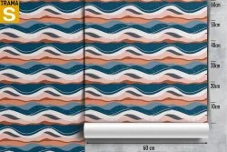 Wallpaper Design and Styles Vintage Stripes and Waves