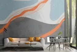 Vintage abstract wave wallpaper.