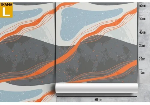 Carta da Parati onde astratte vintage. 2