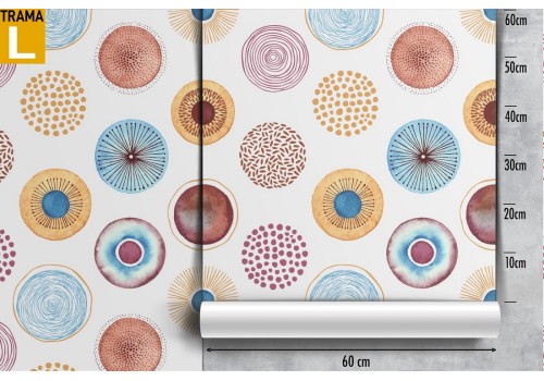 Carta da Parati pattern a pois vintage. 2