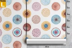 Carta da Parati pattern a pois vintage.