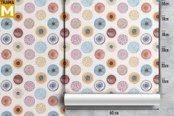 Vintage Stripes and Polka Dots Wallpaper