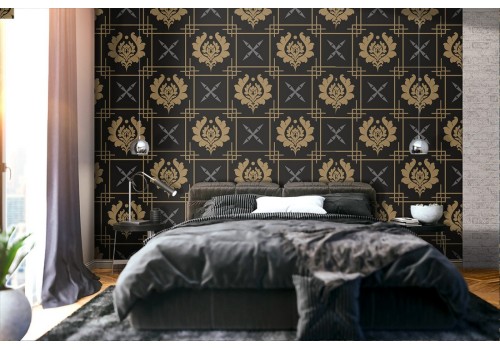 Vintage damask wallpaper pattern.