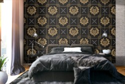 Vintage damask wallpaper pattern.