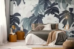 Tropical leaves pattern wallpaper.