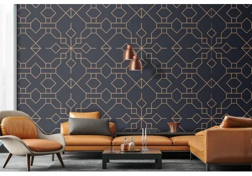Art Deco geometric pattern wallpaper.484