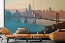 Wallpaper city San Francisco bridge landscape