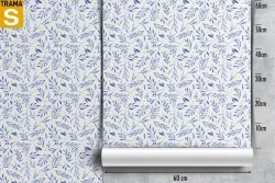 Carta da Parati Flora e Fauna Design e Stili Foglie Natura Stilizzata