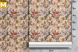 Vintage Nature Flowers Wallpaper