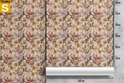 Carta da Parati Design e Stili Flora e Fauna Fiori Natura Vintage