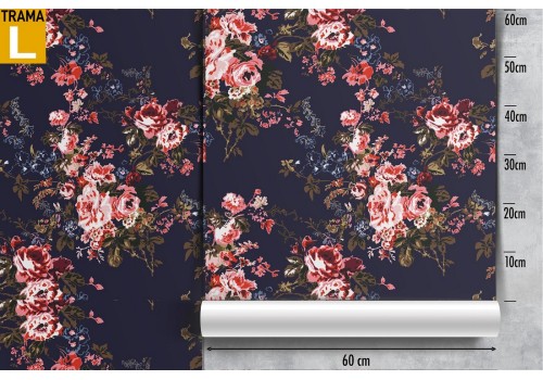 Carta da Parati rose natura vintage pattern. 2