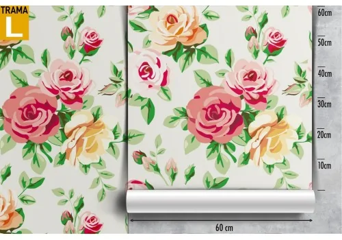 Vintage nature roses wallpaper pattern. 2
