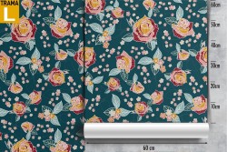Vintage red roses nature wallpaper.