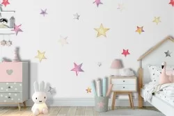 Carta da Parati stelle a pois decorazione bambini.