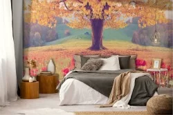 Carta da Parati Foreste e Alberi Foglie e Fiori Prati e colline Alberi